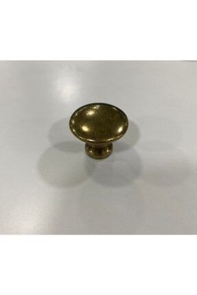 (2 Adet) Metax Alfa Düğme Kulp Antik Sarı Komidin Konsol Şifonyer Dolap Kapak Mobilya Kulbu D176-23