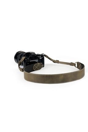 Sierra Serisi Tüm Kameralar Için Gerçek Deri Omuz Veya Boyun Askısı - Haki MG1514
