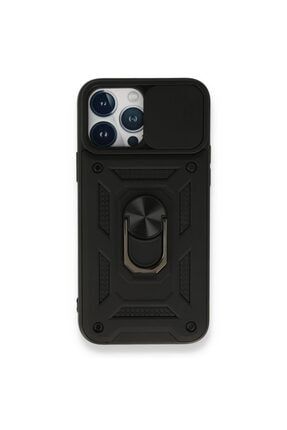 Apple Iphone 13 Pro Max Uyumlu Kılıf Kamera Korumalı Sürgülü Yüzüklü Tank Zırh Kapak PRS0O21