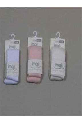 Penye Düz Külotlu Kız Çorap Beyaz - 6-12 - 13-006-beyaz-6-12