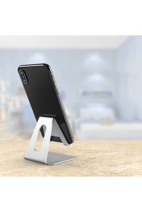 Masaüstü Metal Telefon Tutucu Stand Masaüstü Portatif Tutacağı Metal Şarj Standı m11