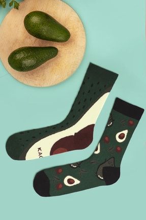 Avocado Tasarımlı Çorap (farklı Çift) CRP-12