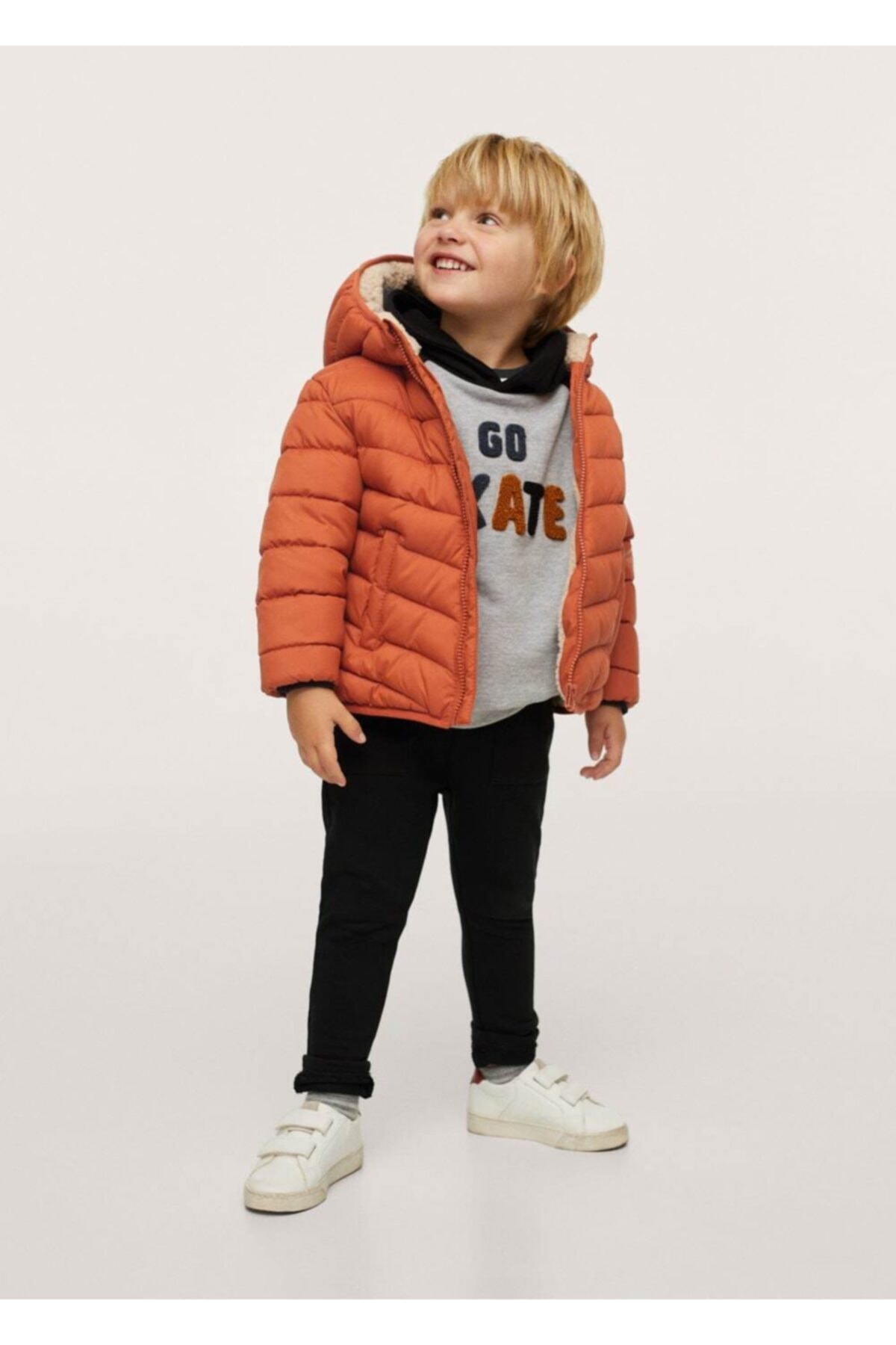 MANGO Baby Bebek Turuncu Kapüşonlu Kapitoneli Mont Fiyatı, Yorumları