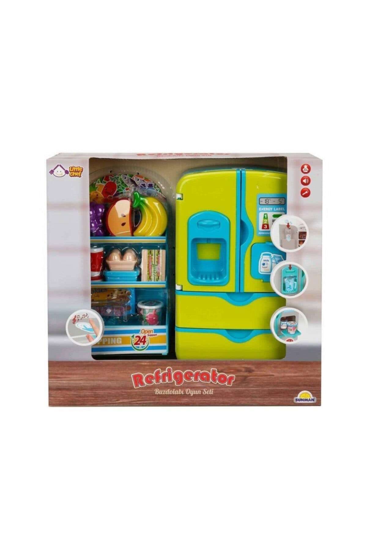 Sunman Marka: 2576 Little Chef Sesli Ve Işıklı Buzdolabı Oyun Seti