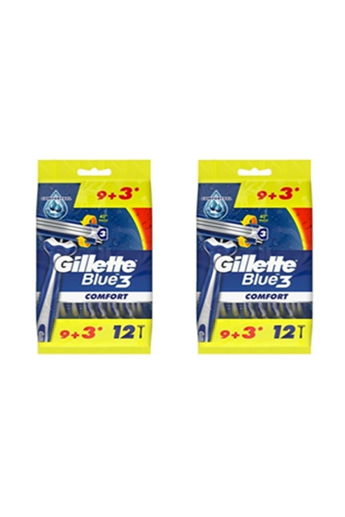 Gillette Blue3 Comfort Kullan At Tıraş Bıçağı 9+3 12'li 2paket