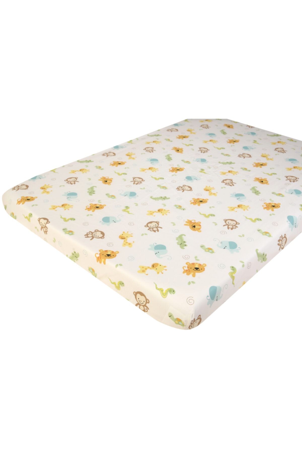 NAB-Mother's Side Crib Sheet with Elastic 2 Different Patterns Balloons and Forest Animals 60x90 +12 CmSet of 2 4