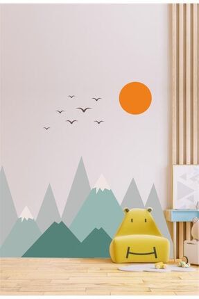 Dağ Ve Güneş - Çocuk Odası Duvar Sticker cs10101007