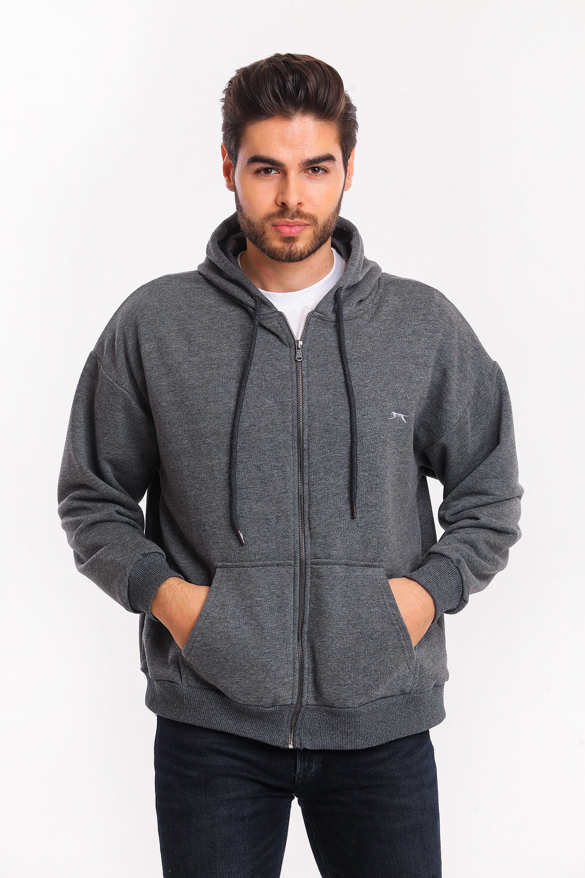 Slazenger Sweatshirt Grau Regular Fit Fast ausverkauft