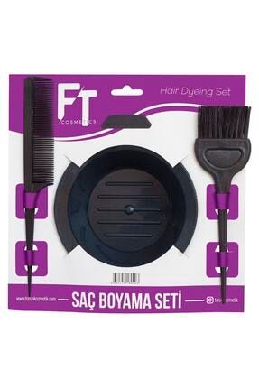 Saç Boyama Seti 3 Parça Boya Tası+boya Fırçası+krepe Tarağı FT551428