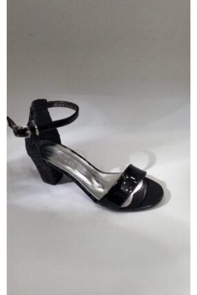 Kız Çocuk Siyah Topuklu Ayakkabı tk284