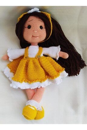 Dreamworld Amigurumi Sarı Elbiseli Örgü Bebek AA00102