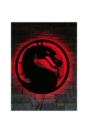 Ejderha Mortal Kombat Temalı Led Işıklı Tablo MDF265