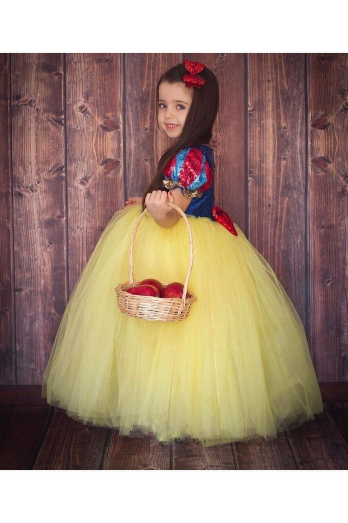 Kids-Girl Child Yellow Berra Snow White Costume 2