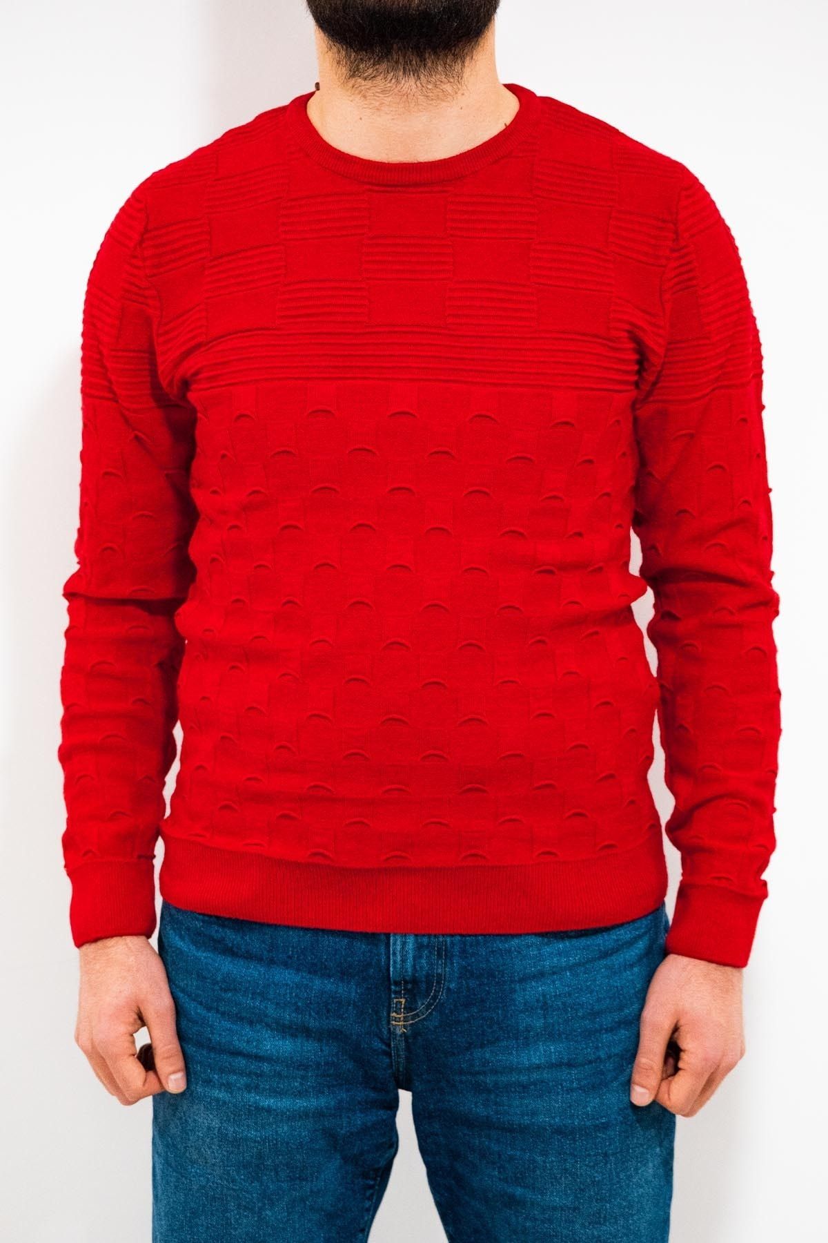 Twin-Turtleneck Patterned Sweater 1