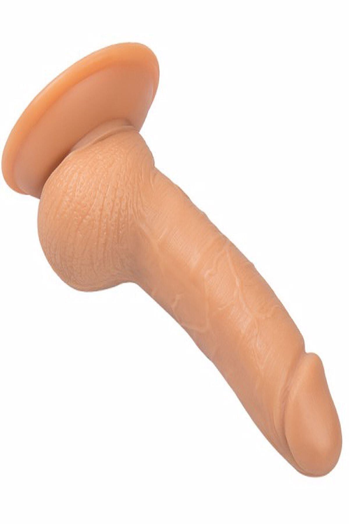 Gerçekçi Vantuzlu Realistik Penis, Anal Ve Vajinal Süper Dildo 17cm 3