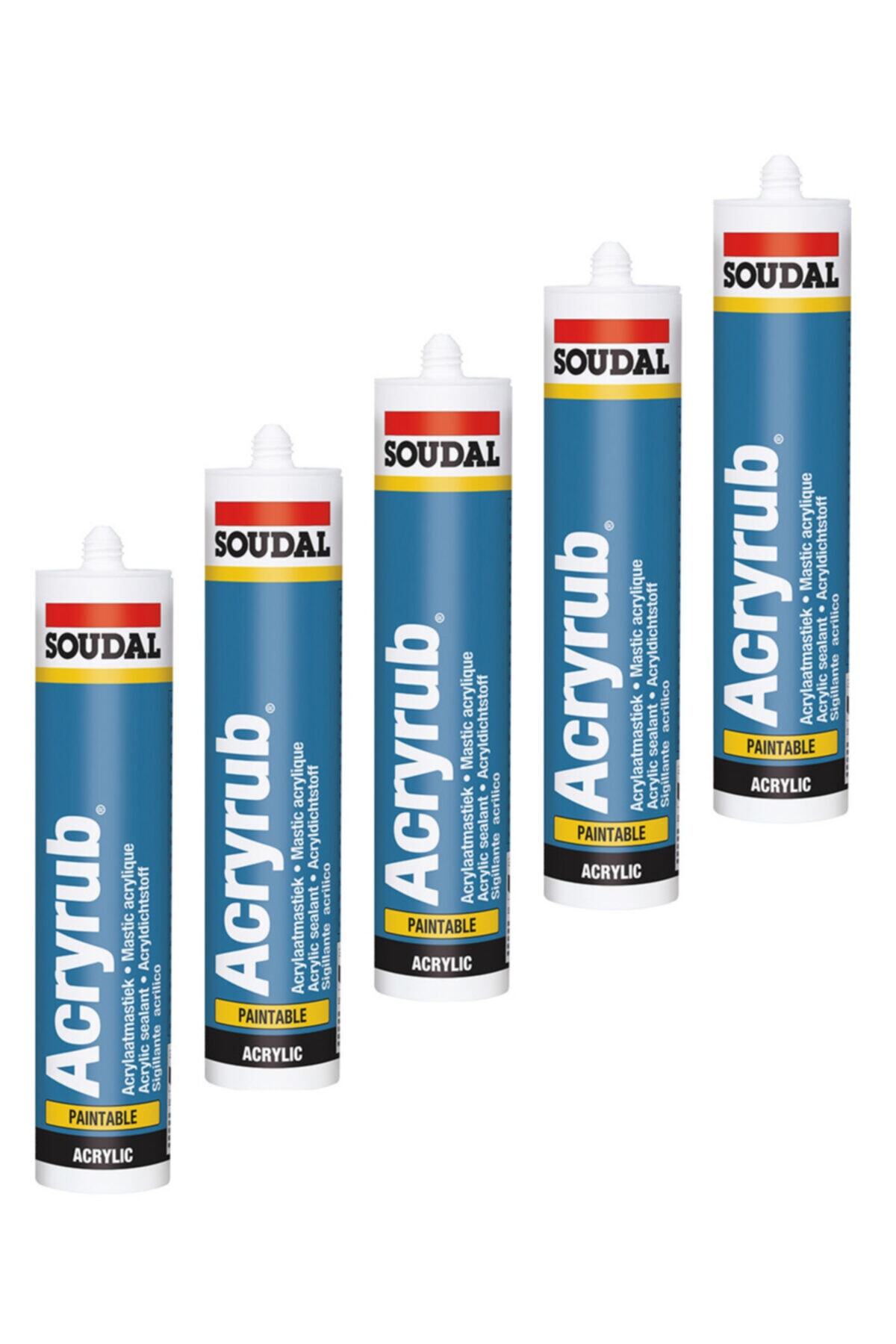 alidenal 5 Adet Soudal Kahverengi Mastik Silikonize 500 Gr