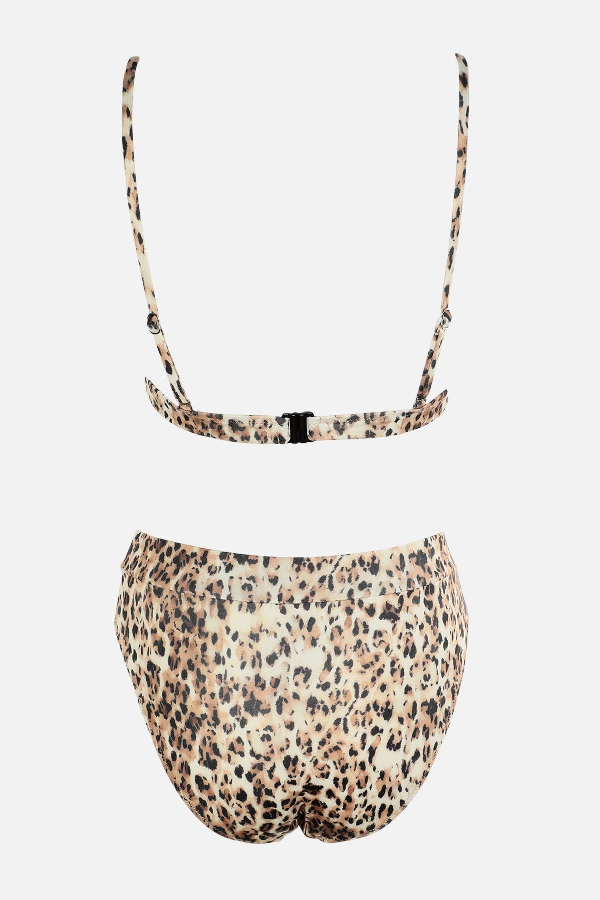 Trendyol Collection-High Waist Triangle Print Hipster Bikini - Leopard Design TBESS22BT0016 7