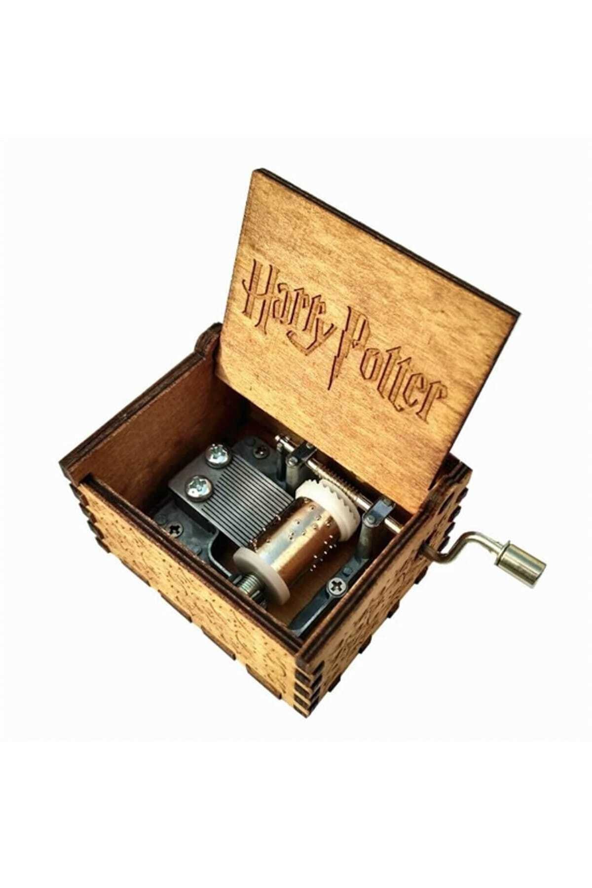 3D Nostaljik Harry Potter Kurmalı Ahşap Müzik Kutusu