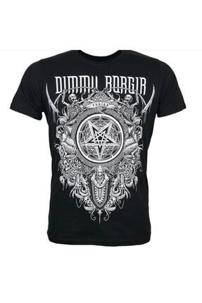 Unisex Siyah Dımmu Borgır Eonian Death Metal Baskılı Penye Tişört DBE-0333
