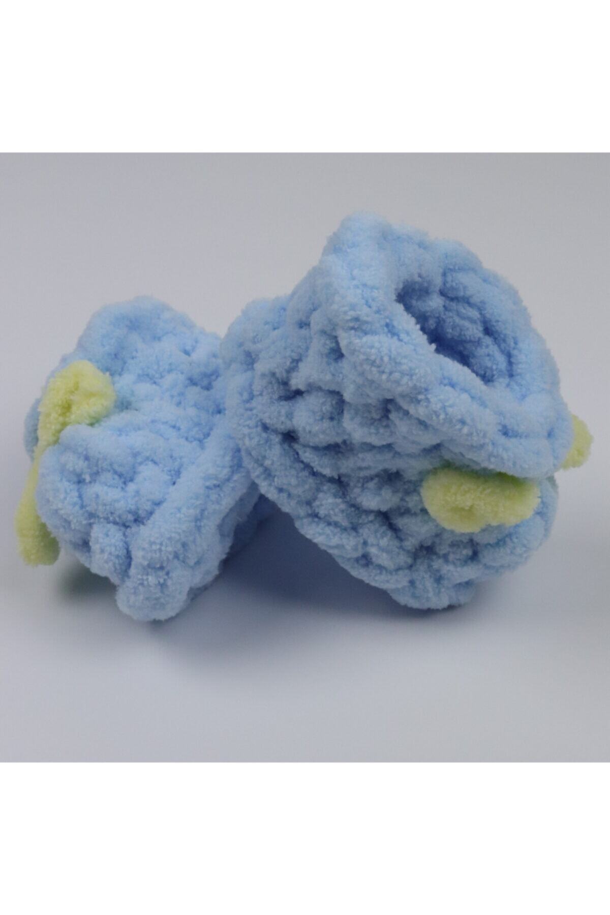 DMINI-Puffy Hand Knitted Baby Vest and Booties Set / Newborn 4