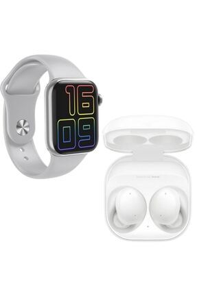 Samsung Galaxy Buds+ Beyaz Bluetooth Kulaklık Hw12 Full Ekran Smartwatch Gri Akıllı Saat 2191610