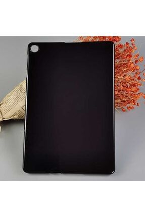 Matepad T10s Uyumlu Süper Silikon Şeffaf - Siyah Tablet Kılıf AKE8222