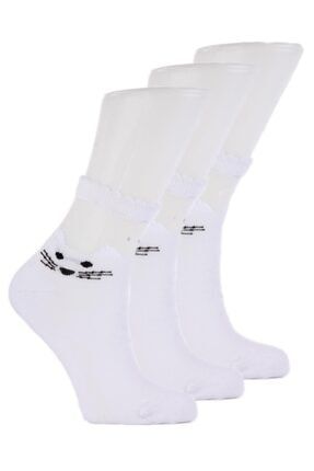 Kedi Desenli Transparan Kadın Çorap Beyaz 3'lü Set 8177.60_8177-1(2)_PK3_BEYAZ