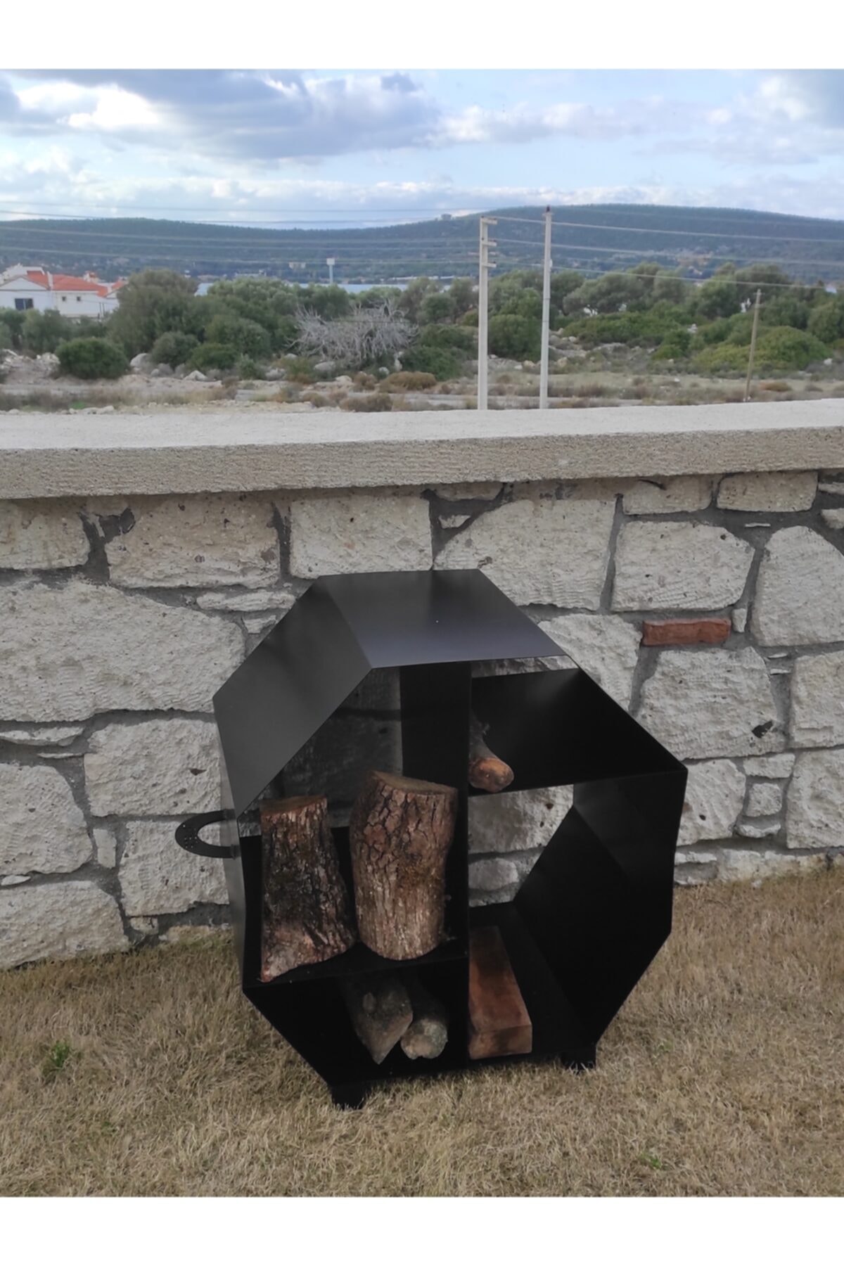 Robust Sebina + Cascais Şömine Odunluğu Ateş Çukuru Bahçe Şöminesi Soba Mangal 4