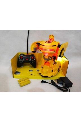 Robot Olan Araba Transformers Bumbel Bee Uzaktan Kumandalı Müzikli Işıklı Şarjlı Araba LRS655066999