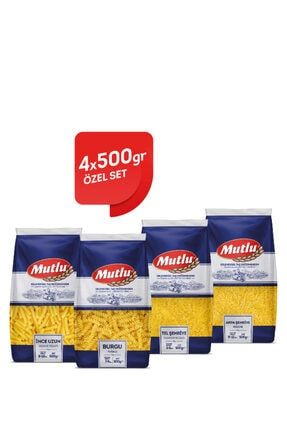 Karma Kutu 500gr X 4 Paket (arpa Şehriye - Tel Şehriye - Burgu - Ince Kesme) MUTLUKARMA009