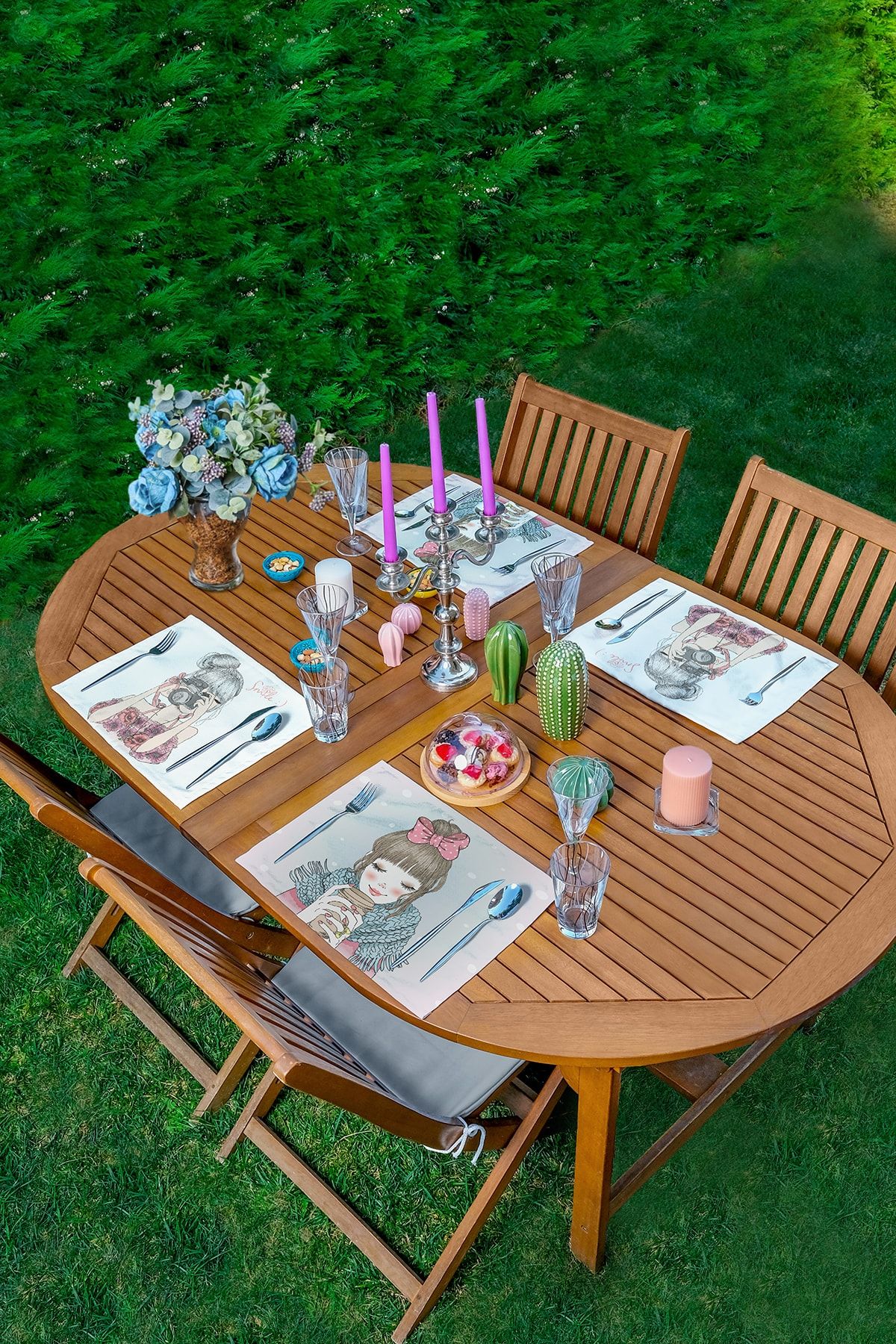 Realhomes Set De Servicii American Conceput Pentru Fete Care Fac Fotografii Și Beau Cafea Din 4 Piese - One Size