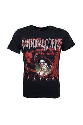 Unisex Siyah Cannibal Corpse Torture Baskılı Tişört CC-0333