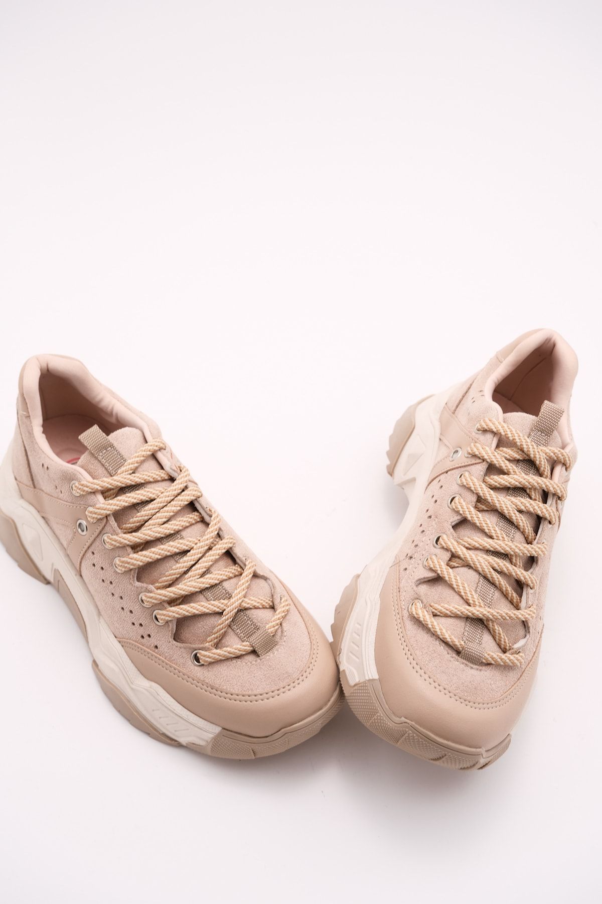 اسنیکر نود زنانه کفش ورزشی بژ 65119 اورجینال luvishoes