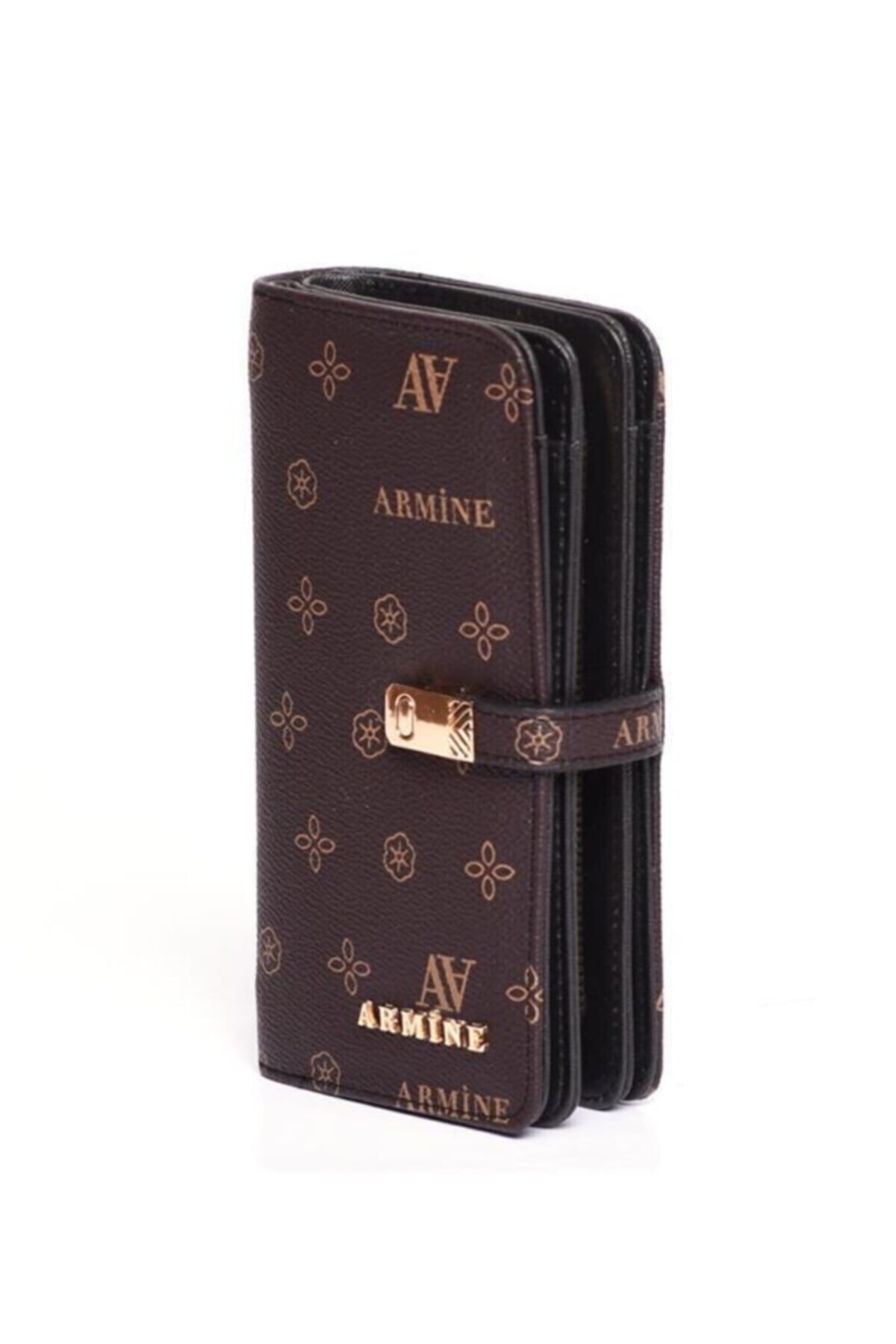 کیف پول زنانه طرح قهوه C-02 Armine