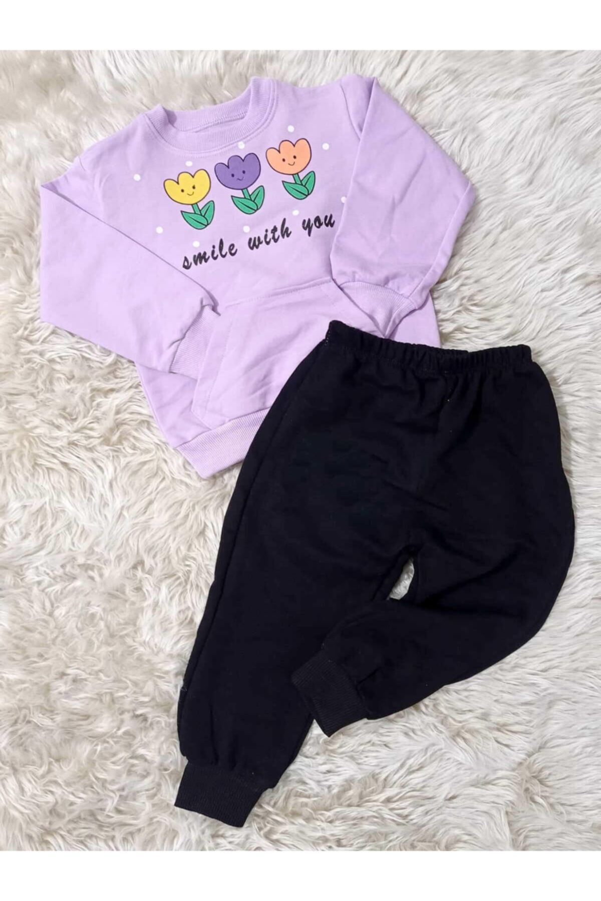 krm bebe Sweatsuit set Purple Trendyol