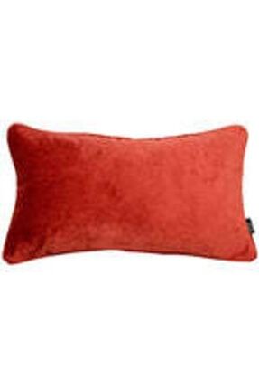 Mcalister Textiles Mat Kadife | Dekoratif Yastık Kılıfı Kırlent Turuncu Kızıl 50cm*30cm MC1555