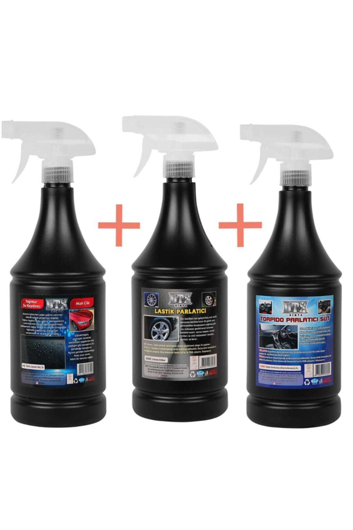 Yağmur Suyu Kaydırıcı Üçlü Araç Bakım Ve Temizlik Seti 1 Litre