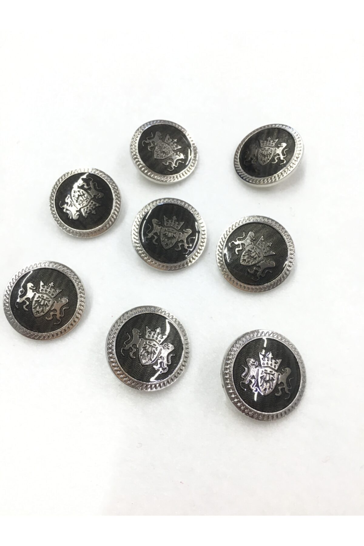 Trench Coat And Coat Button Metal Set of 8 / Double Lion Model