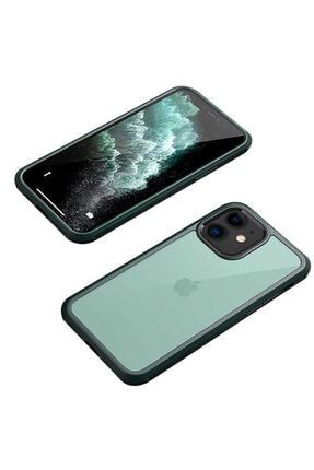 Iphone 12 Uyumlu Çift Taraflı Ultra Tam Koruma Cam Kapak Kılıf AKE08240