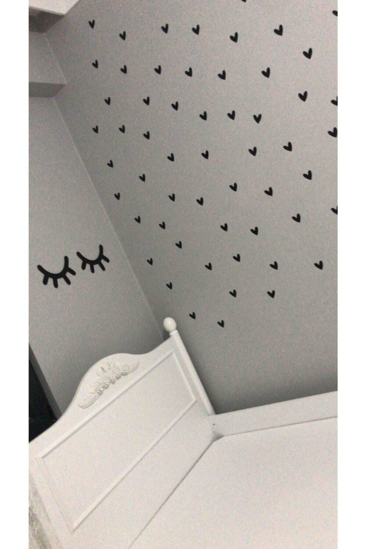 ENGINPRINT Siyah Şirin Kalp Çocuk Odası Sticker 102 Adet fotoğrafı 3 (önizleme)
