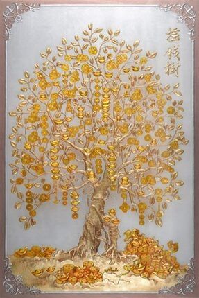 Para Ağacı-bereket Ağacı Marcel Sanat Elmas Mozaik Tablo 58x89 Cm TYC00321916595