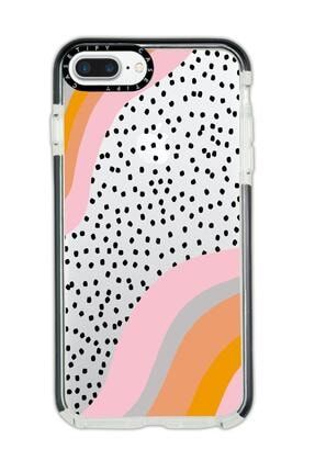 Iphone 7 Plus Casetify Points Desenli Anti Shock Premium Silikonlu Siyah Kenar Detaylı Telefon Kılıf pointscstfy7plus