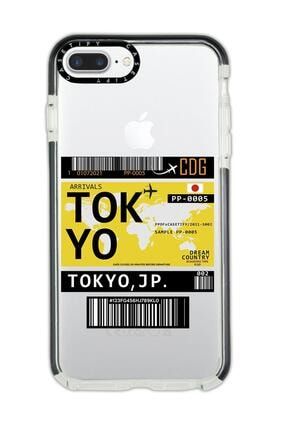 Iphone 7 Plus Casetify Tokyo Desenli Anti Shock Premium Silikonlu Siyah Kenar Detaylı Telefon Kılıfı tokyocstfy7plus