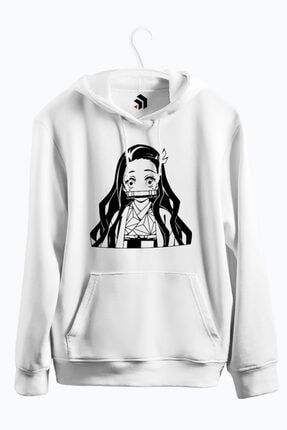 Nezuko Anime Baskılı Kapşonlu Unisex Sweatshirt KS135955241221