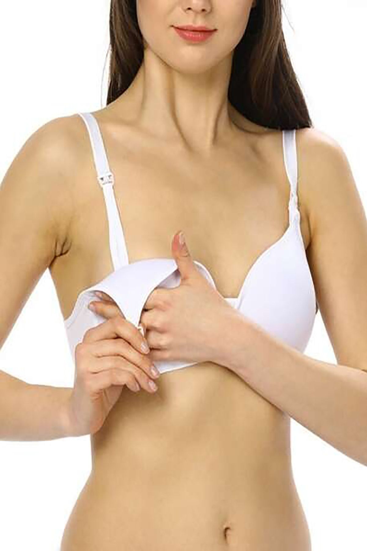 İmer Çamaşır Imer Women's Skin Modal Soft Covered Nursing Bra 2245