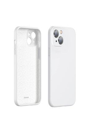 Liquid Iphone 13 6.1 Uyumlu Kılıf Kamera Korumalı Içi Kadife Silikon Kılıf Beyaz 34721