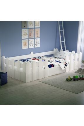 Montessori Karyola Beyaz 90x190 Yatak Uyumlu Oval Kesim Çocuk Yatağı-tlp-204 Tlp-204