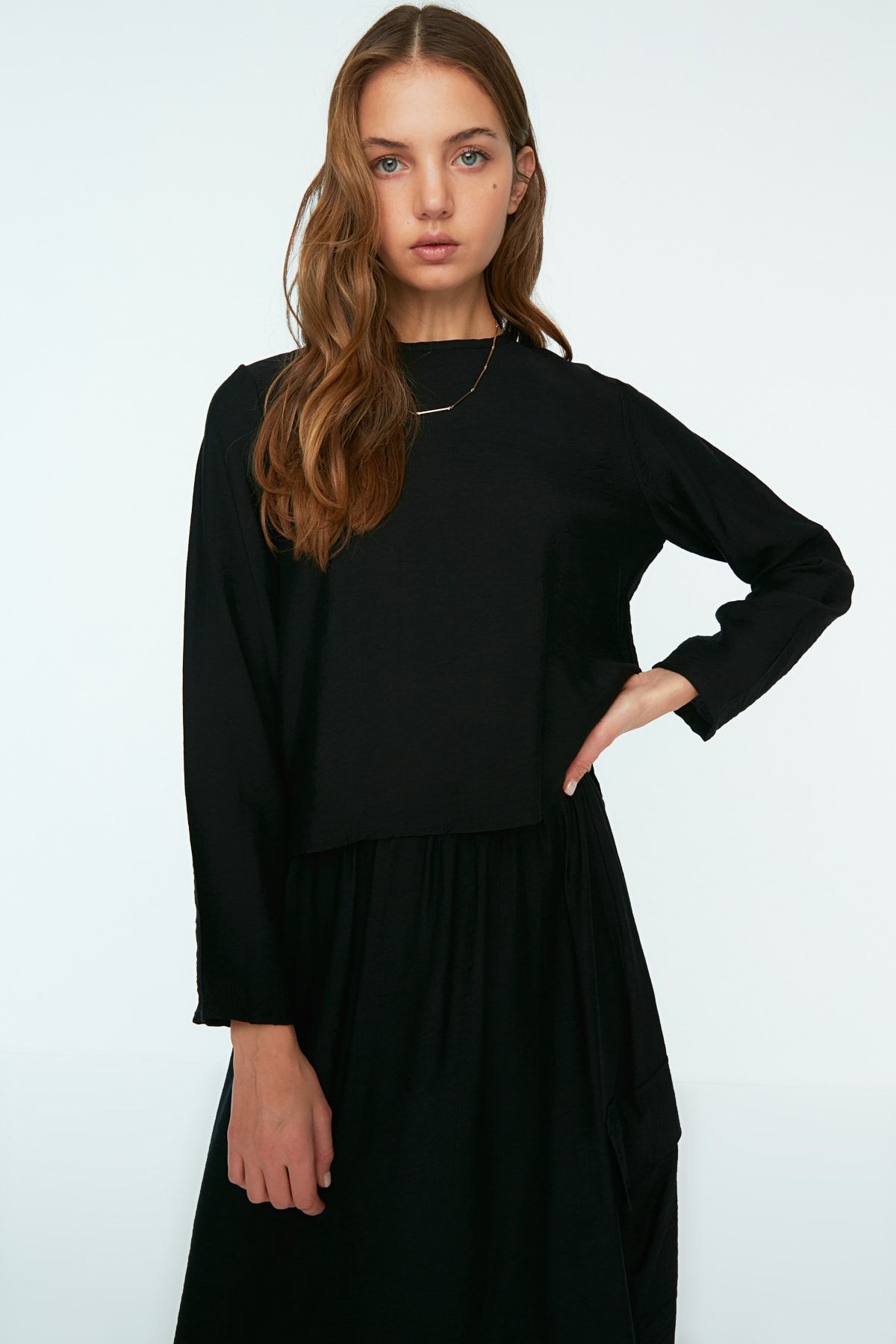 Trendyol Modest Zweiteiler Schwarz Regular Fit