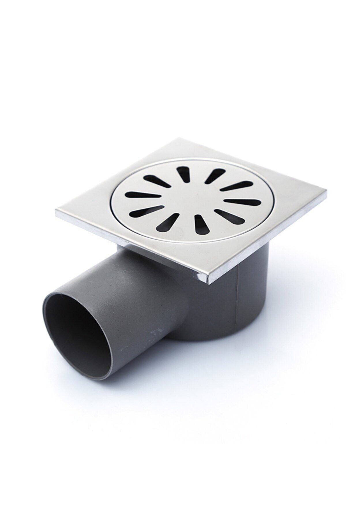 ÖZBEST Krom Yer Süzgeci (10x10x 50 Mm Yandan Çıkışlı Yer Sifonu)