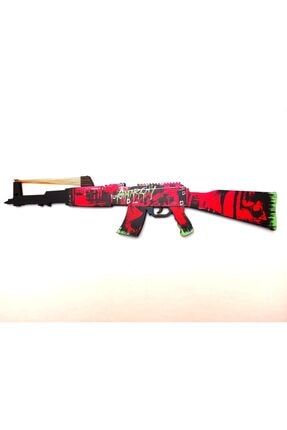 Ahşap Cs-go Neon Revolution Skin Kaplamalı Ak-47 Tüfek ak470014